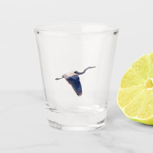 Verre A Shot Grand héron bleu (Devant)