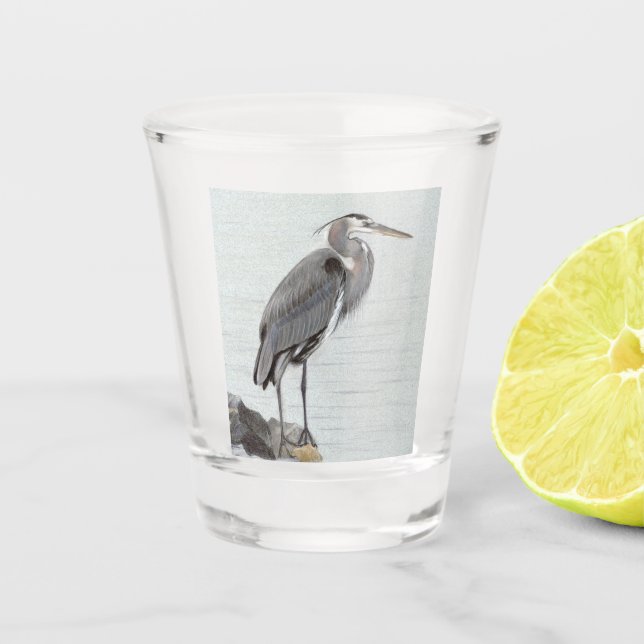 Verre A Shot Grand héron bleu (Devant)