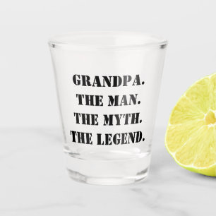Verre A Shot Grand-Père L'Homme Le Mythe La Légende Texte Perso