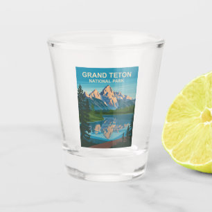 Verre A Shot Grand Teton National Park Paysage Art de Voyage