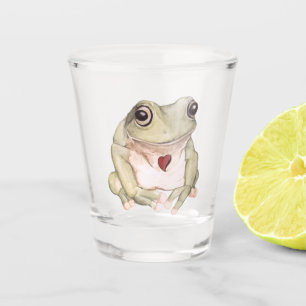 Verre A Shot Grenouille verte dessinée à la main
