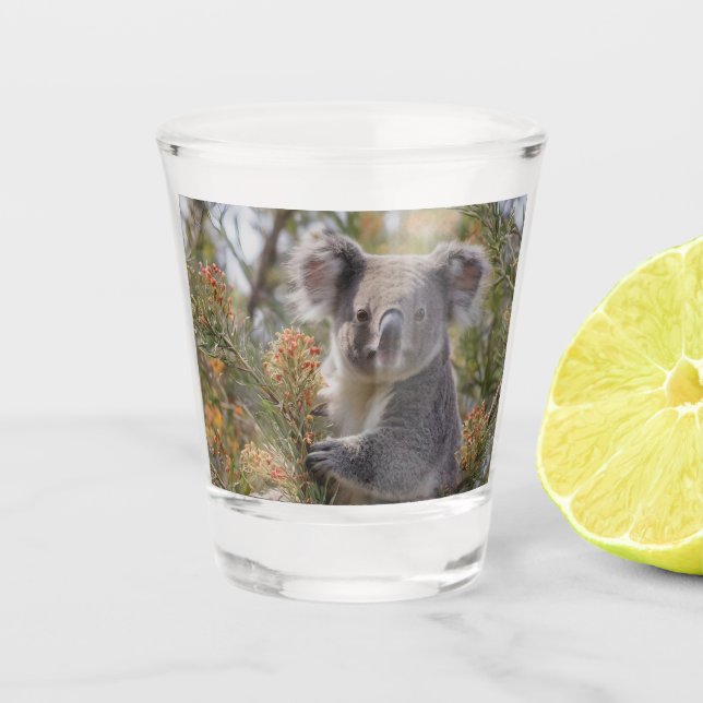 Verre A Shot Grevillea Koala Bear, (Devant)