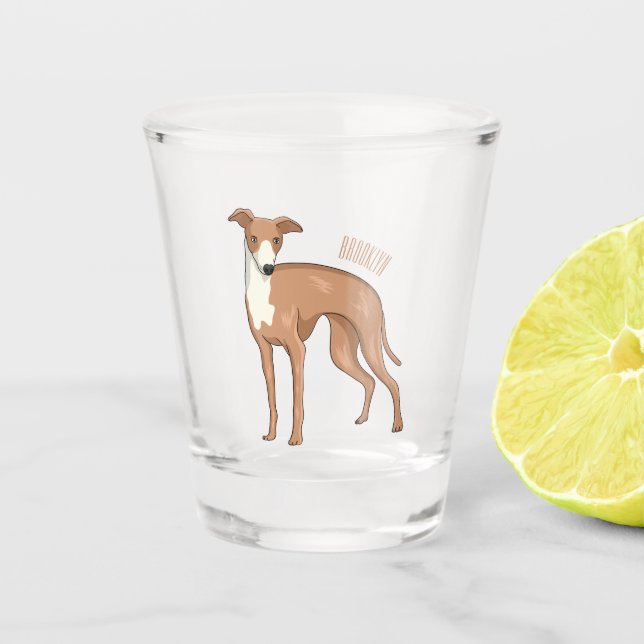 Verre A Shot Greyhound dog (Devant)