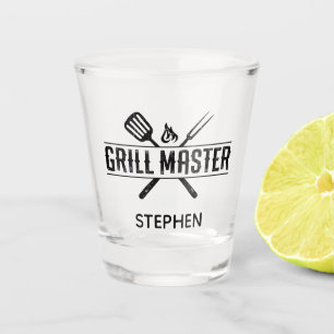 Verre A Shot Grill Master Faux Ensemble en cuir