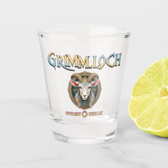 Verre A Shot Grimmloch Emblème de la Chèvre Jeu de rôle fantast (Devant)
