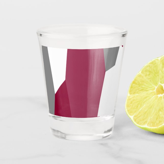 Verre A Shot Gris rose et blanc (Devant)