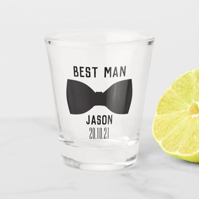 Verre A Shot Groom Best Man Wedding Party Cadeau (Devant)