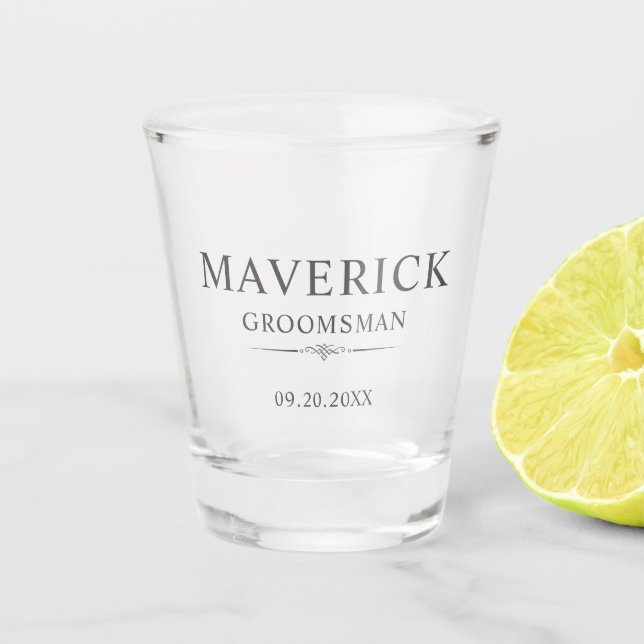 Verre A Shot Groomsmen Cadeaux Élégant Mariage Fête Meilleur Ho (Devant)