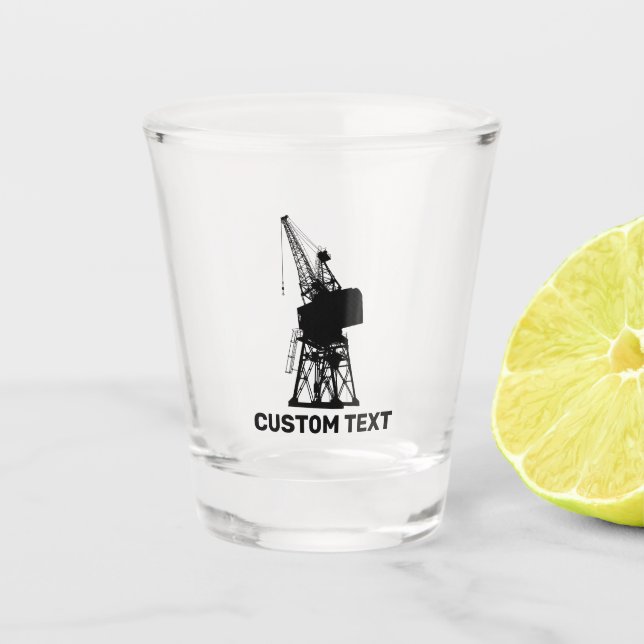 Verre A Shot Grue du chantier naval (Devant)