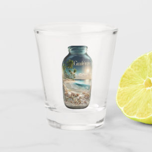 Verre A Shot Guadeloupe Plage en Bocal