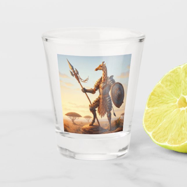 Verre A Shot Guerrier de girafe (Devant)