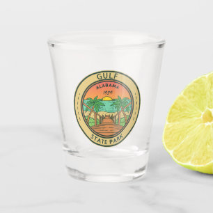 Verre A Shot Gulf State Park Alabama Circle Badge