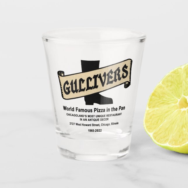 Verre A Shot Gullivers Pizza & Restaurant, Chicago, Illinois (Devant)
