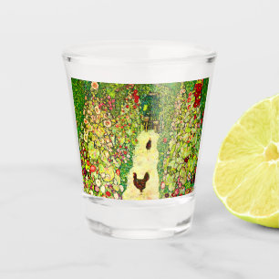 Verre A Shot Gustav Klimt Garden with Chickens