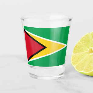 Verre A Shot Guyana Guyane Drapeau Indépendance Caraïbes