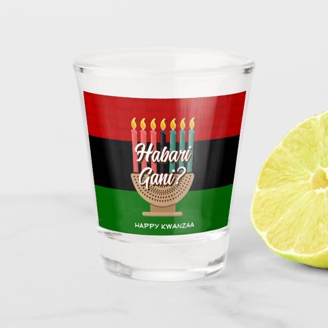 Verre A Shot HABARI GANI Kwanzaa (Devant)