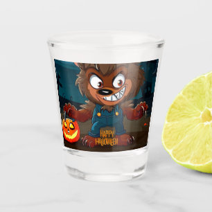 Verre A Shot Halloween/automne/loup-garou/dessin animé