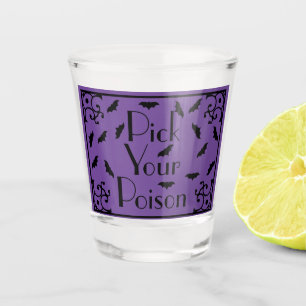 Verre A Shot Halloween chauves-souris noires cueillir votre poi