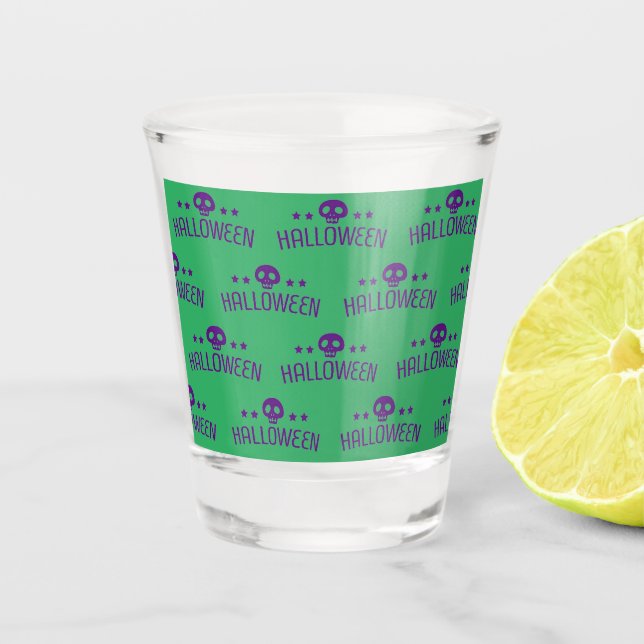 Verre A Shot Halloween crâne (Devant)