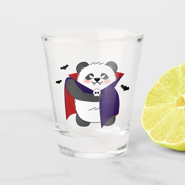 Verre A Shot Halloween Cute Baby Panda Dracula Vampire (Devant)
