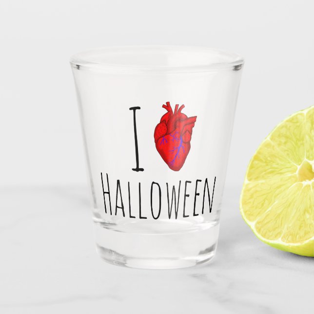Verre A Shot Halloween de coeur (Devant)