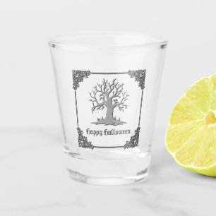 Verre A Shot Halloween de l'arbre Éffrayant argenté