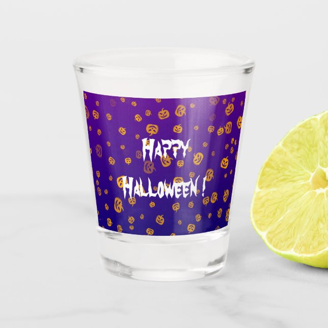 Verre A Shot Halloween Jack Citrouilles (Devant)