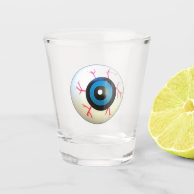 Verre A Shot Halloween Scary Ghoul Bloodshot Eyeball Shot glass (Devant)