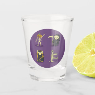 Verre A Shot Halloween Squelette Dracula Mummy Griffe Reaper