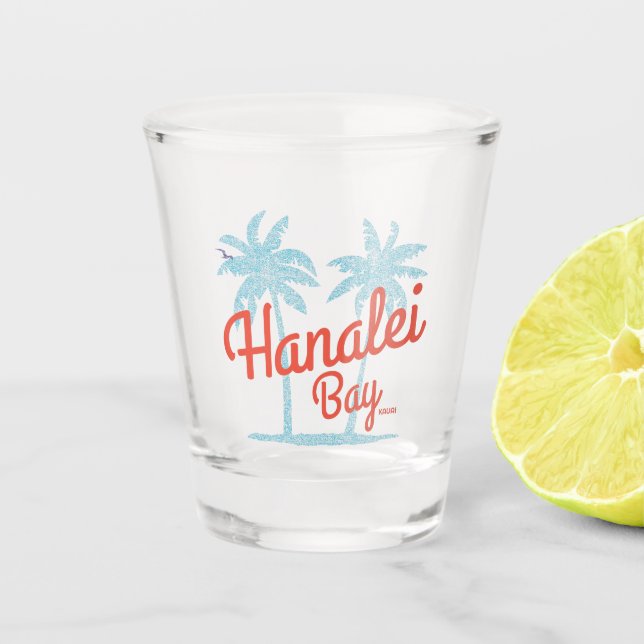 Verre A Shot Hanalei Bay Hawaii Île de Kauai Souvenir (Devant)