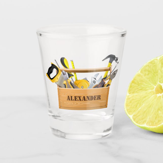 Verre A Shot Handyman Outils et Gadgets Fête d'anniversaire (Devant)