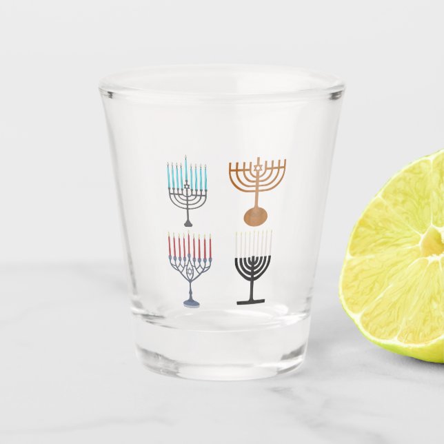 Verre A Shot Hanoukka judaïsme religion juive (Devant)