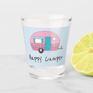 Verre A Shot Happy Camper Rose RV