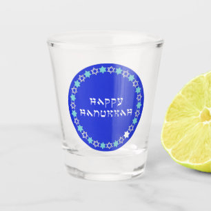 Verre A Shot Happy Hanoukka Star Circle