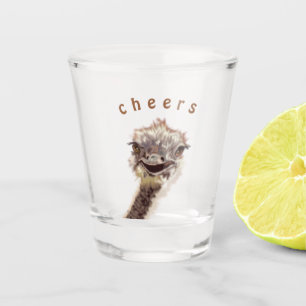 Verre A Shot Happy Ostrich Funny Shot Glass - Bravo