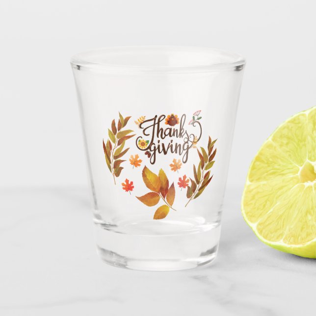 Verre A Shot Happy Thanksgiving (Devant)