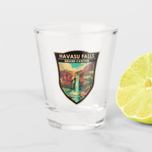 Verre A Shot Havasu Falls Grand Canyon Travel Art Vintage