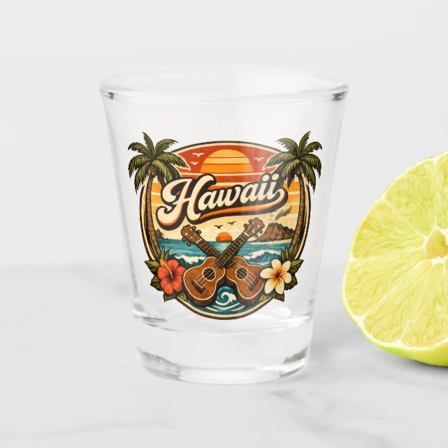 Verre A Shot Hawaii & Ukelele (Devant)