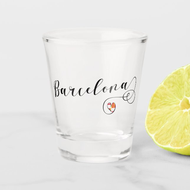 Verre A Shot Heart Barcelona Mug, Catalogne (Devant)