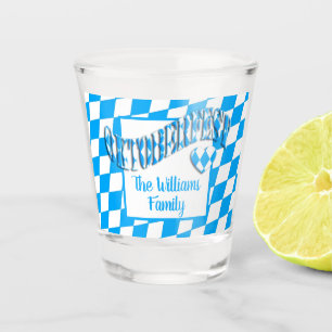 Verre A Shot Heart Bayern Drapeau bavarois couleurs Oktoberfest