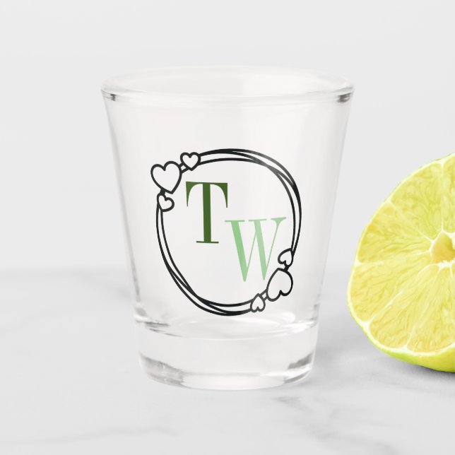 Verre A Shot Hearts Mariage Keepsaké (Devant)
