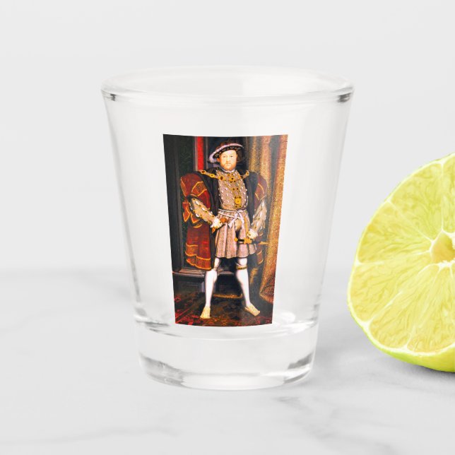 Verre A Shot Henri VIII Tudors Histoire Roi Angleterre six femm (Devant)
