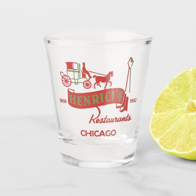 Verre A Shot Henrici's Restaurant, Steak & Lobster, Chicago, IL (Devant)