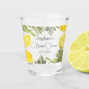 Verre A Shot Herbes botaniques Fête des mariées d'aquarelle cit