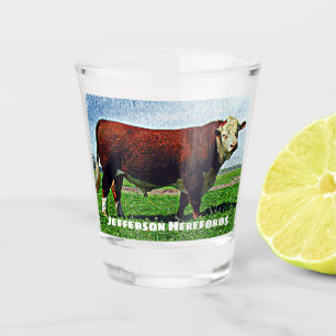 Verre A Shot Hereford Taureau
