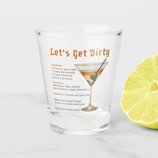 Verre A Shot Heure du cocktail : découvrez la recette du Dirty  (Devant)