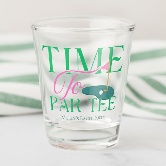 Verre A Shot Heure du match de golf - Bachelorette ludique à th (Get ready to swing into celebration with this “Time to Par-Tee” design!)