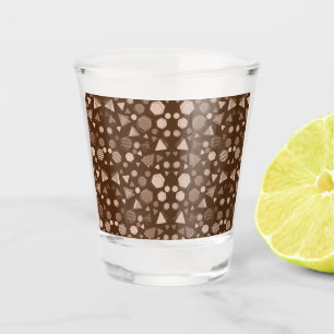 Verre A Shot Hexagon & Triangle Rose & Brown sur Motif Brown