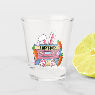 Verre A Shot Hip-Hop Lapin de Pâques Mixtape - Cassette Rétro