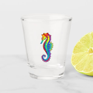 Verre A Shot Hippocampe polygonal arc-en-ciel